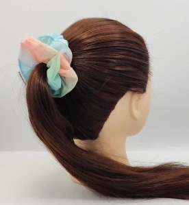 Scrunchie gumička Duhová L - klasik