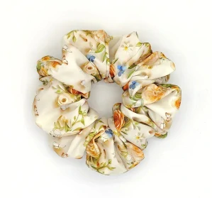 Scrunchie gumička Jarní květy I. XXL