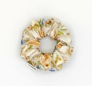 Scrunchie gumička Jarní květy I. L - klasik