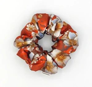Scrunchie gumička Jarní květy III. XXL
