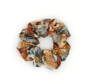 Scrunchie gumička Jarní květy V. L - klasik