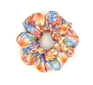 Scrunchie gumička Jarní květy VI. XXL