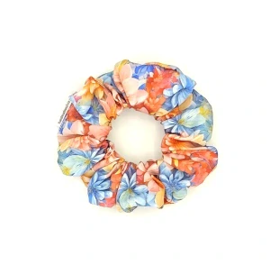 Scrunchie gumička Jarní květy VI. L - klasik