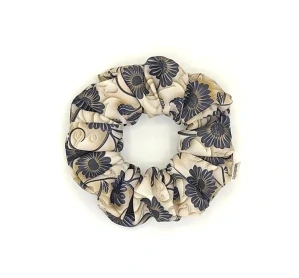 Scrunchie gumička Jarní květy VII. L - klasik