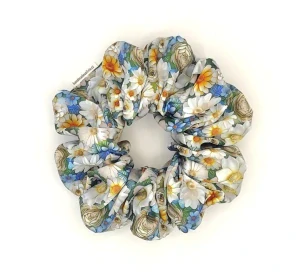 Scrunchie gumička Jarní květy VIII. XXL