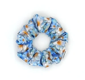 Scrunchie gumička Jarní květy IX. L - klasik