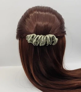 Spona do vlasů scrunchie zelená Dion