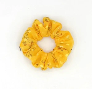 Scrunchie gumička Žlutá L-klasik