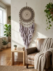 Lapač zlých snů Stínový strážce béžovo šedý 40 x 115 cm