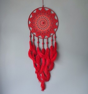 Lapač snů - Stínový strážce červený 30 x 90 cm