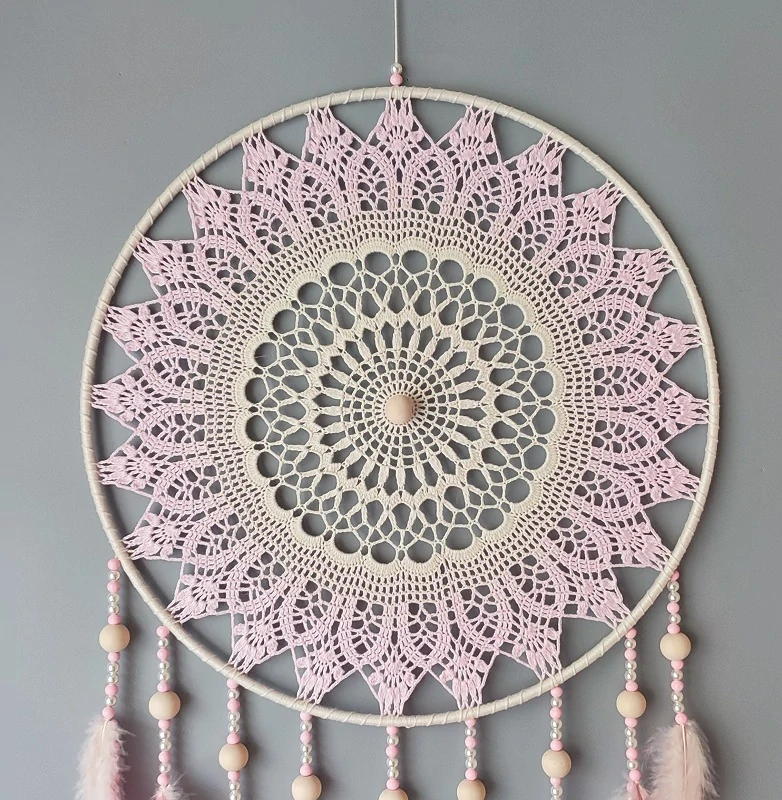 Lapač snů Stínový strážce růžový 40 x 115 cm č.2