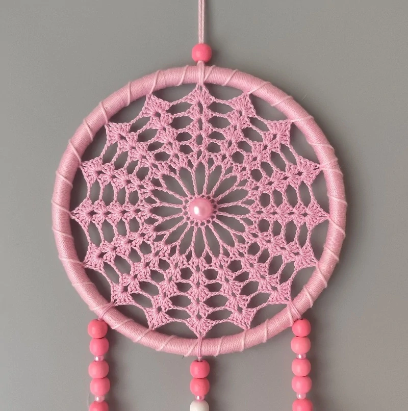 Lapač zlých snů - růžový 15 x 40 cm č.2