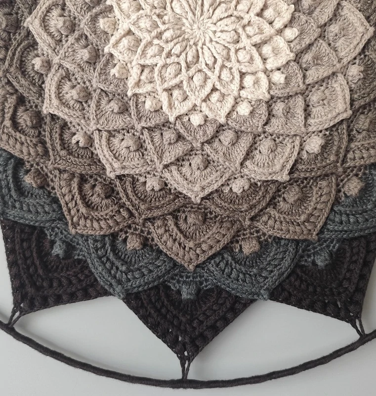 Háčkovaná Mandala - Lotosový květ 45 cm č.5