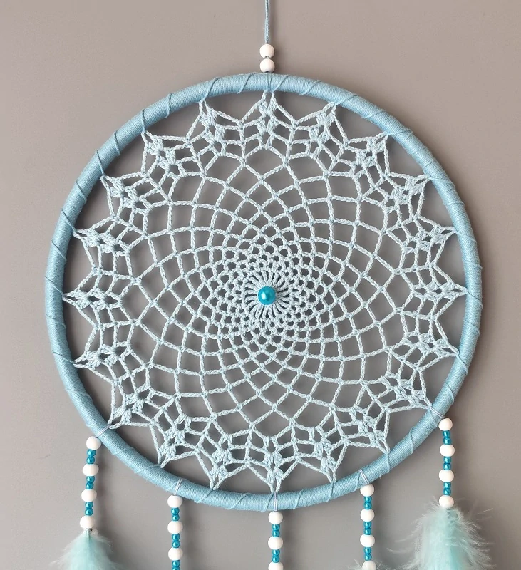 Lapač zlých snů modrý 24 x 65 cm č.2