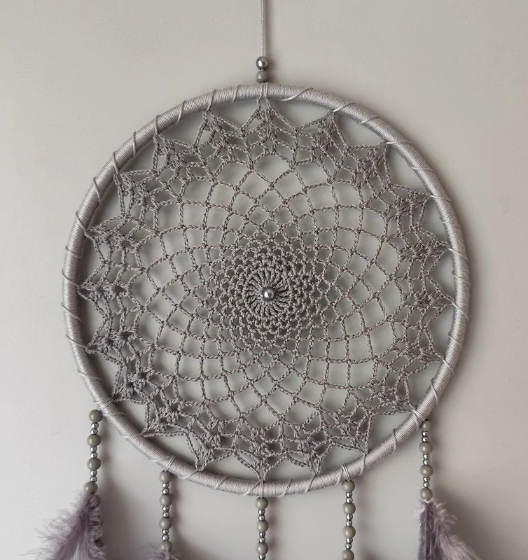 Lapač zlých snů tmavě šedý 24 x 65 cm č.1