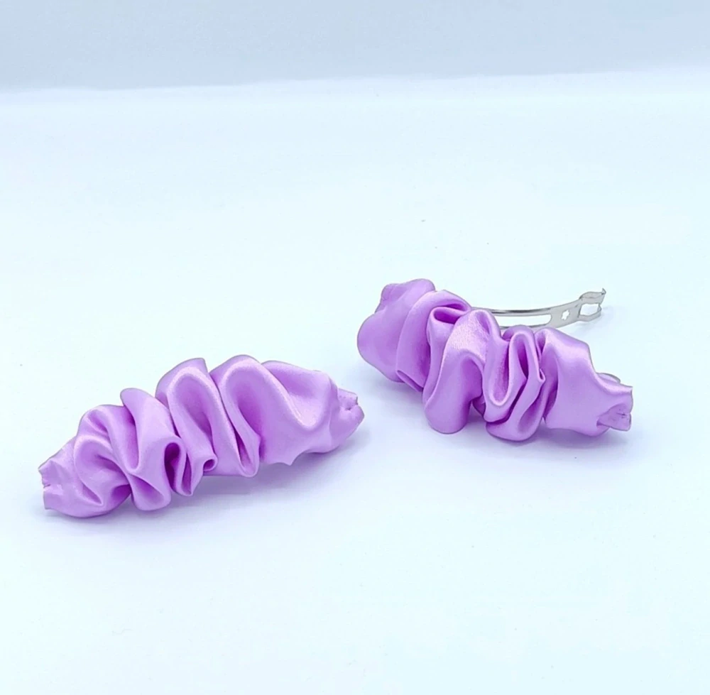 Spona do vlasů Scrunchie světle fialová