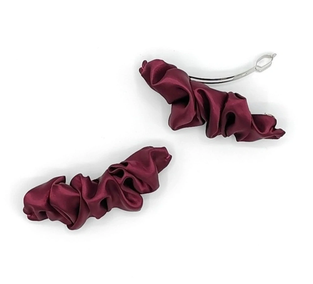 Spona do vlasů Scrunchie vínová