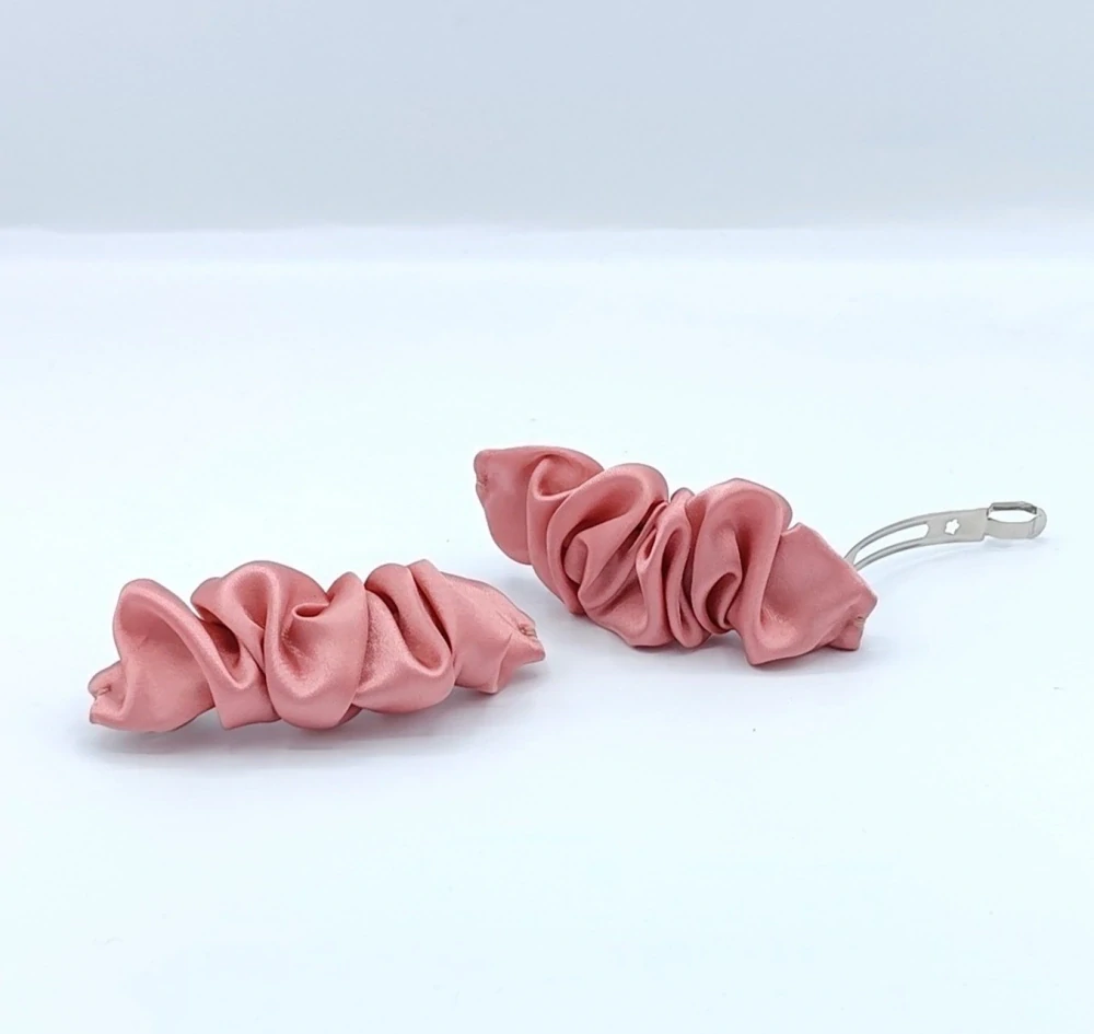 Spona do vlasů Scrunchie starorůžová