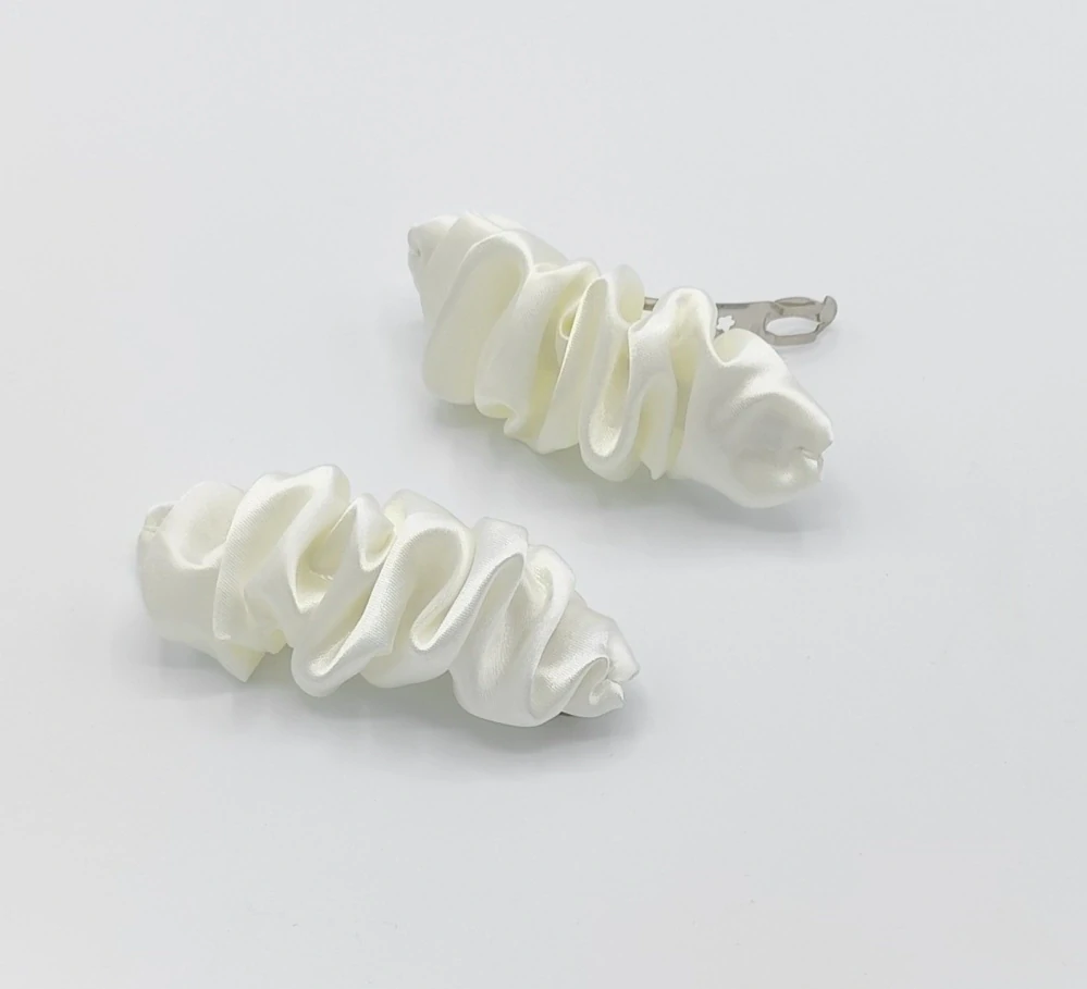 Spona do vlasů Scrunchie smetanová