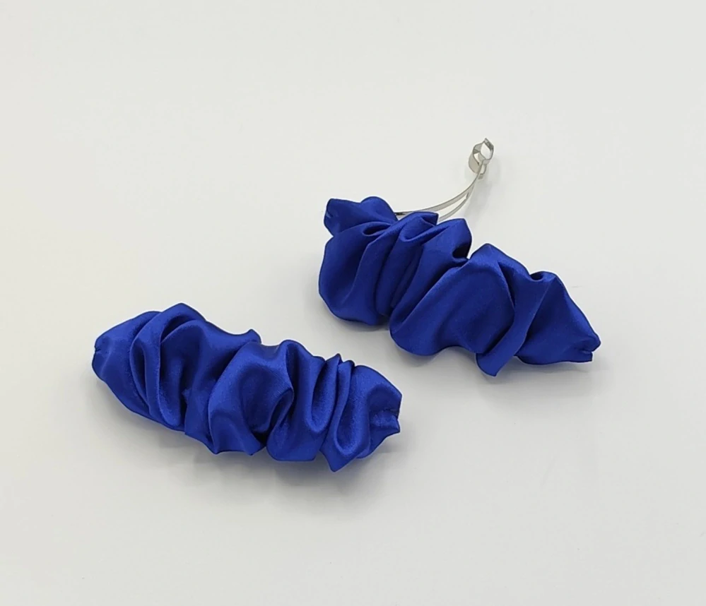 Spona do vlasů Scrunchie modrá