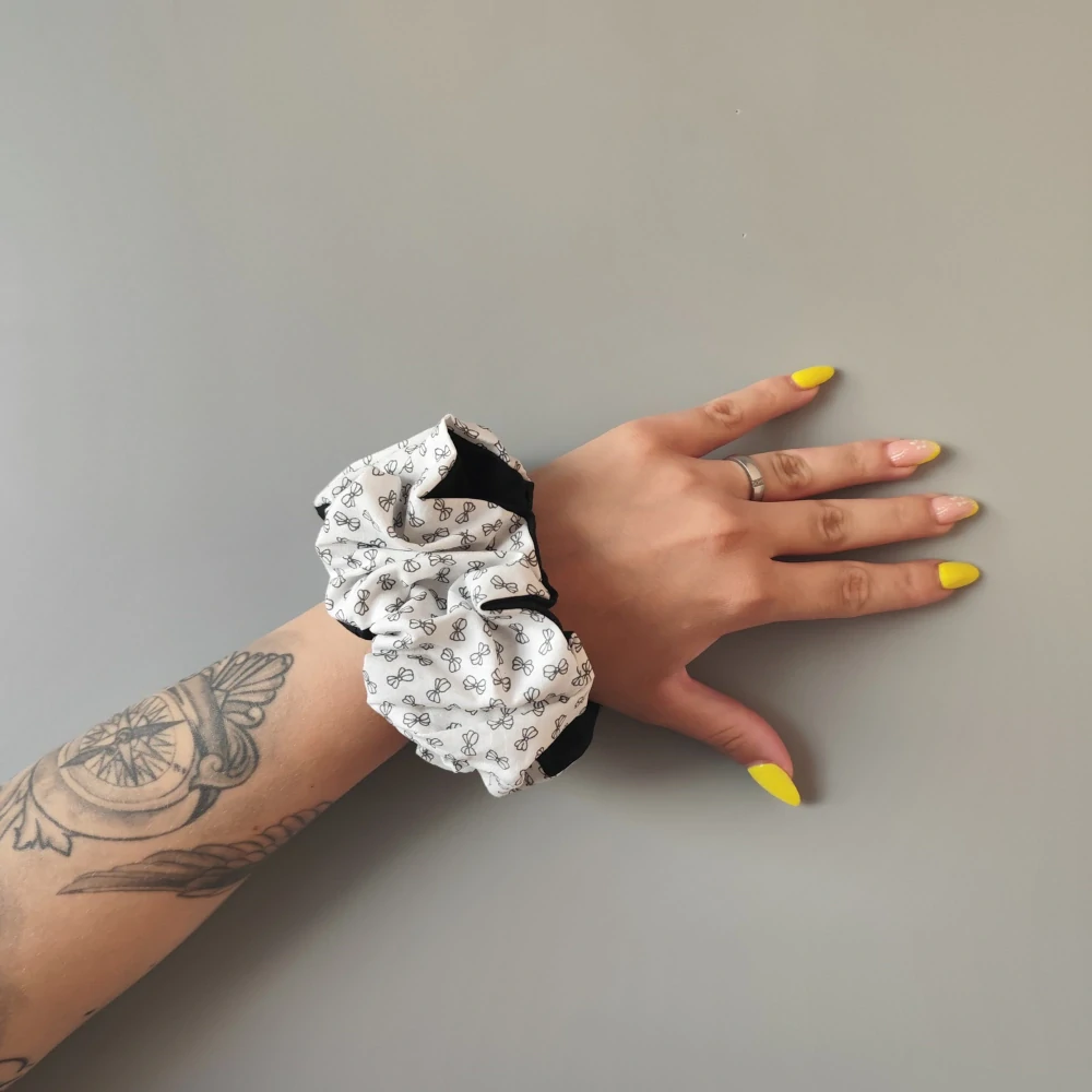 Bavlněná Scrunchie gumička mašle XXL