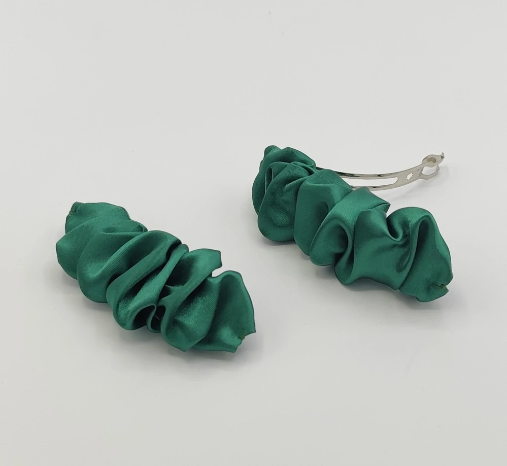 Spona do vlasů Scrunchie zelená