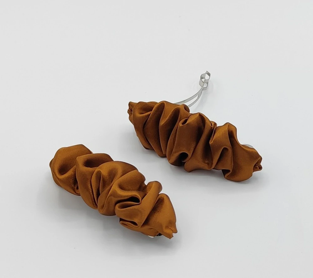 Spona do vlasů Scrunchie bronzová