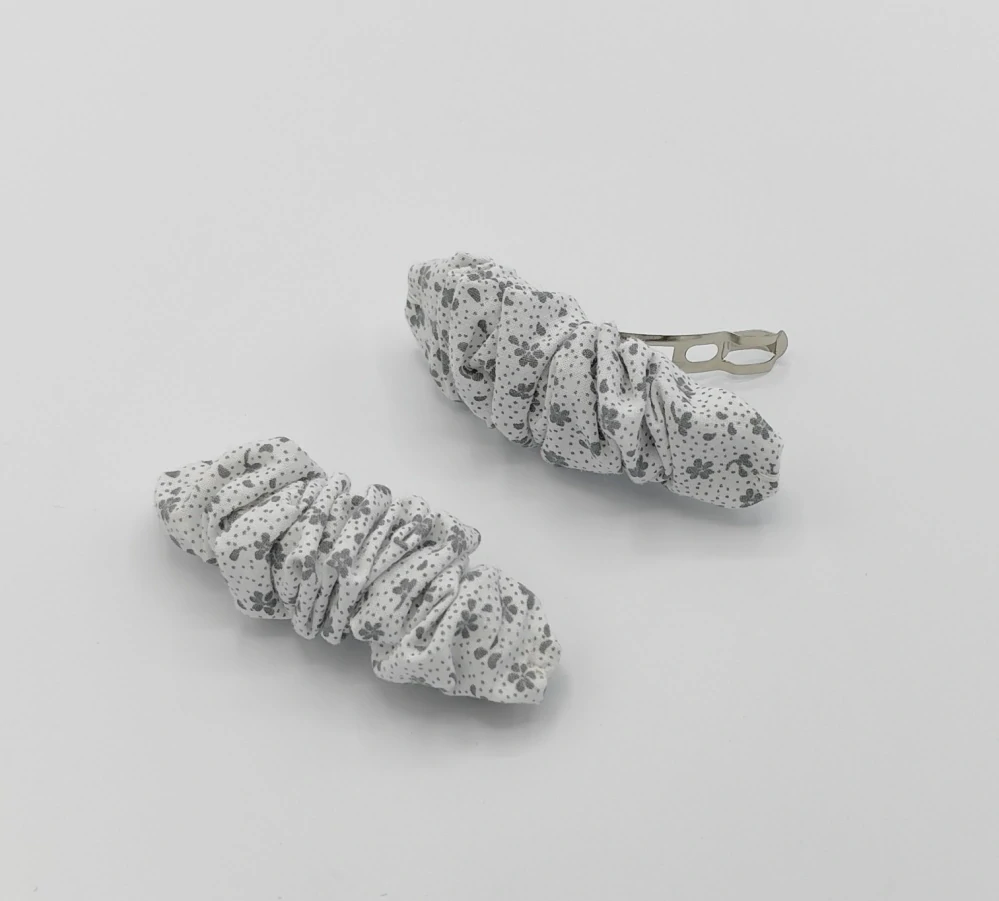 Spona do vlasů scrunchie kvítky 8 cm