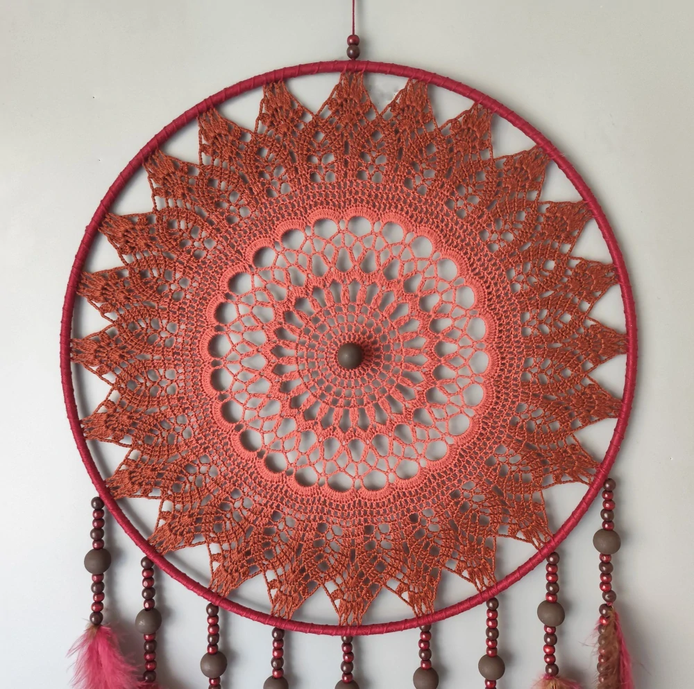 Lapač snů Stínový strážce vínový 40 x 115 cm
