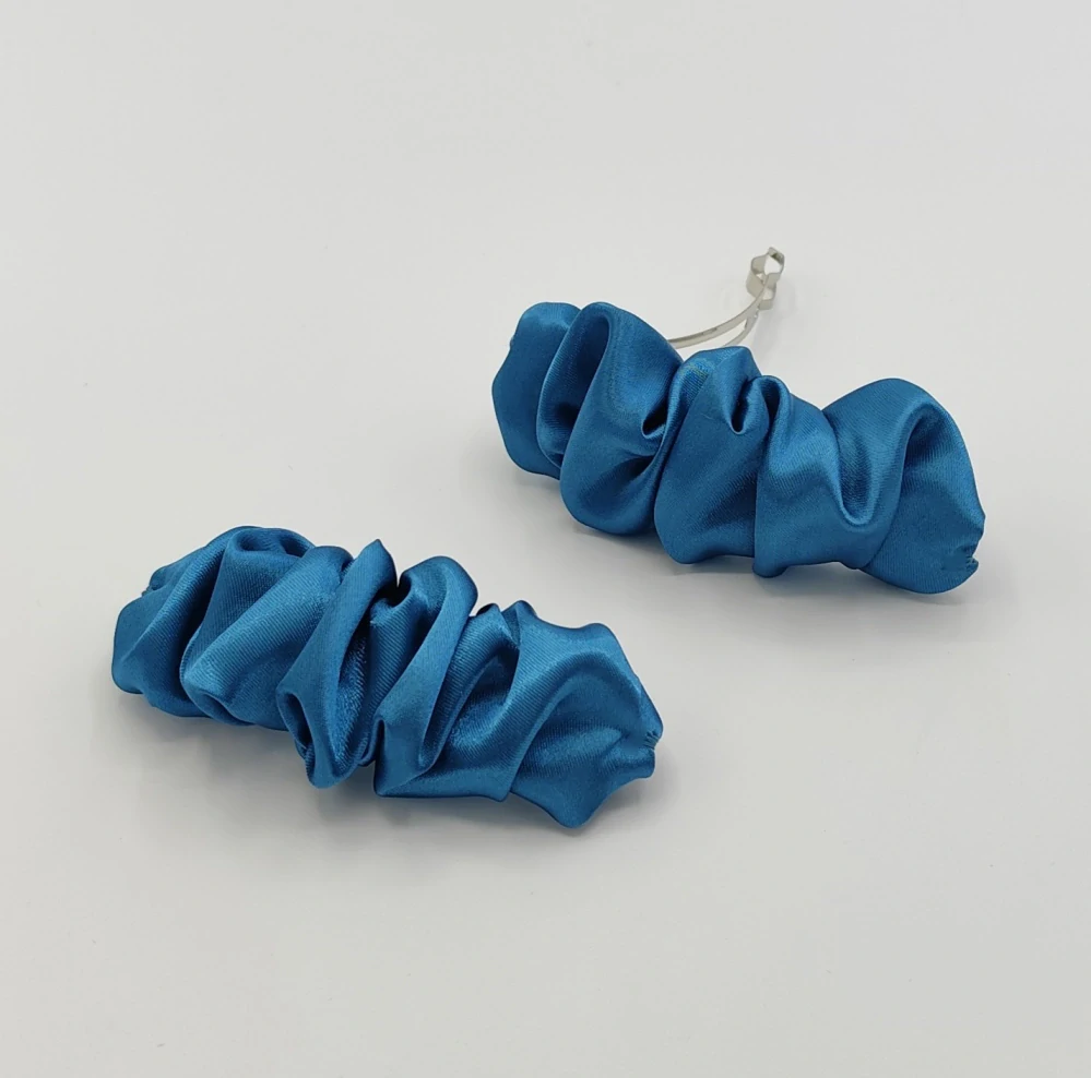 Spona do vlasů Scrunchie petrolej