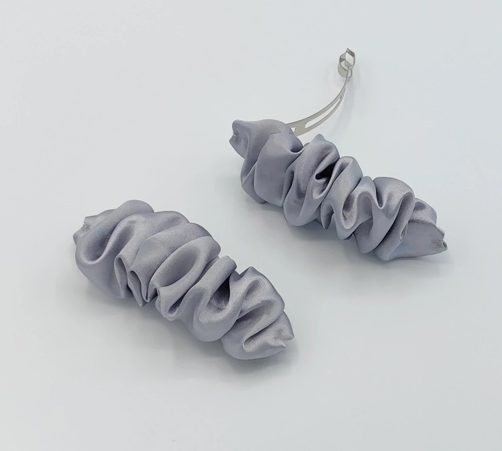 Spona do vlasů Scrunchie silver