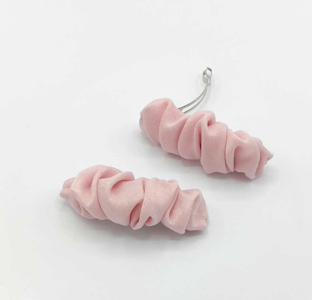 Spona do vlasů scrunchie růžová