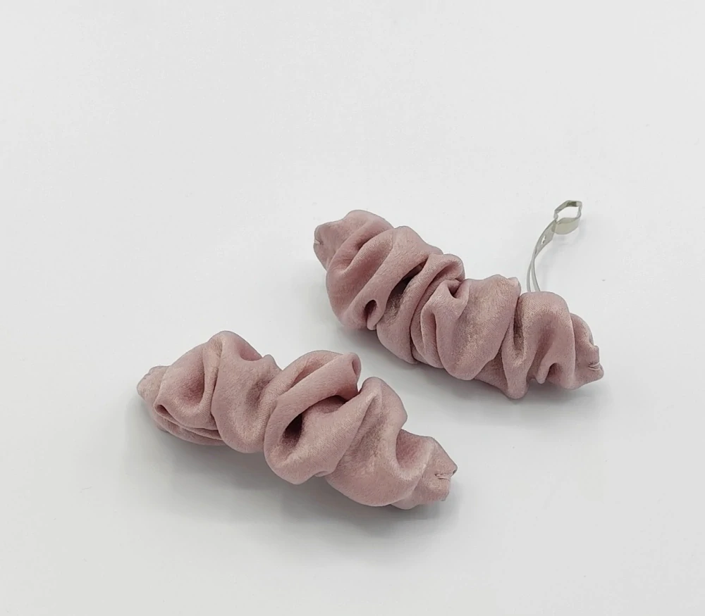 Spona do vlasů scrunchie starorůžová