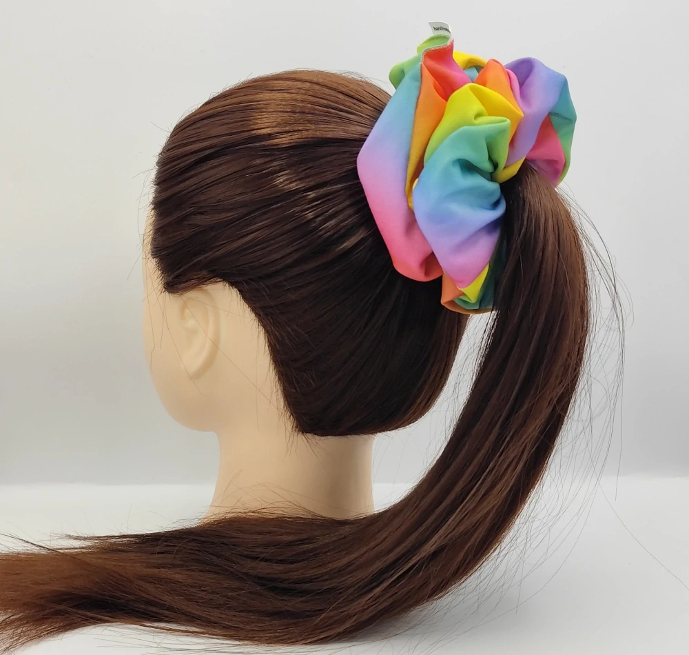 Scrunchie gumička Duhová XXL