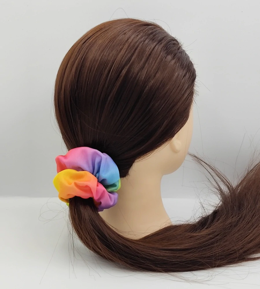Scrunchie gumička Duhová L