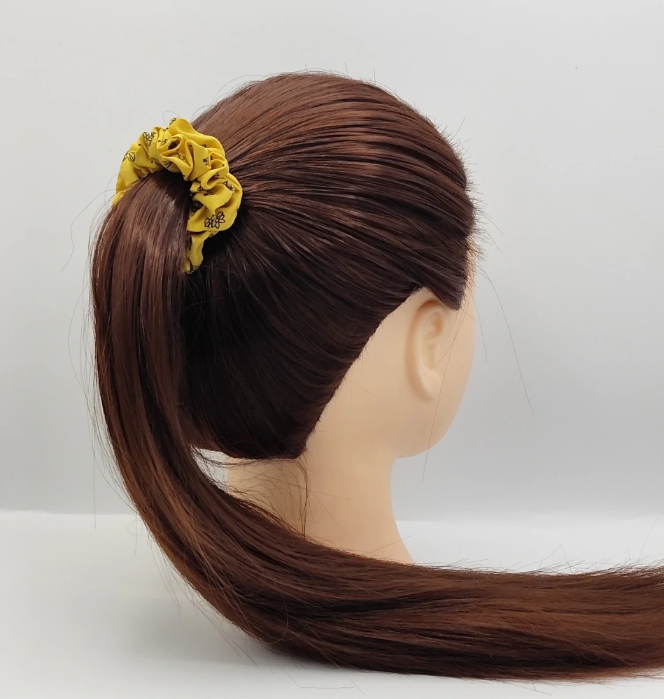 Bavlněná Scrunchie gumička žlutá S
