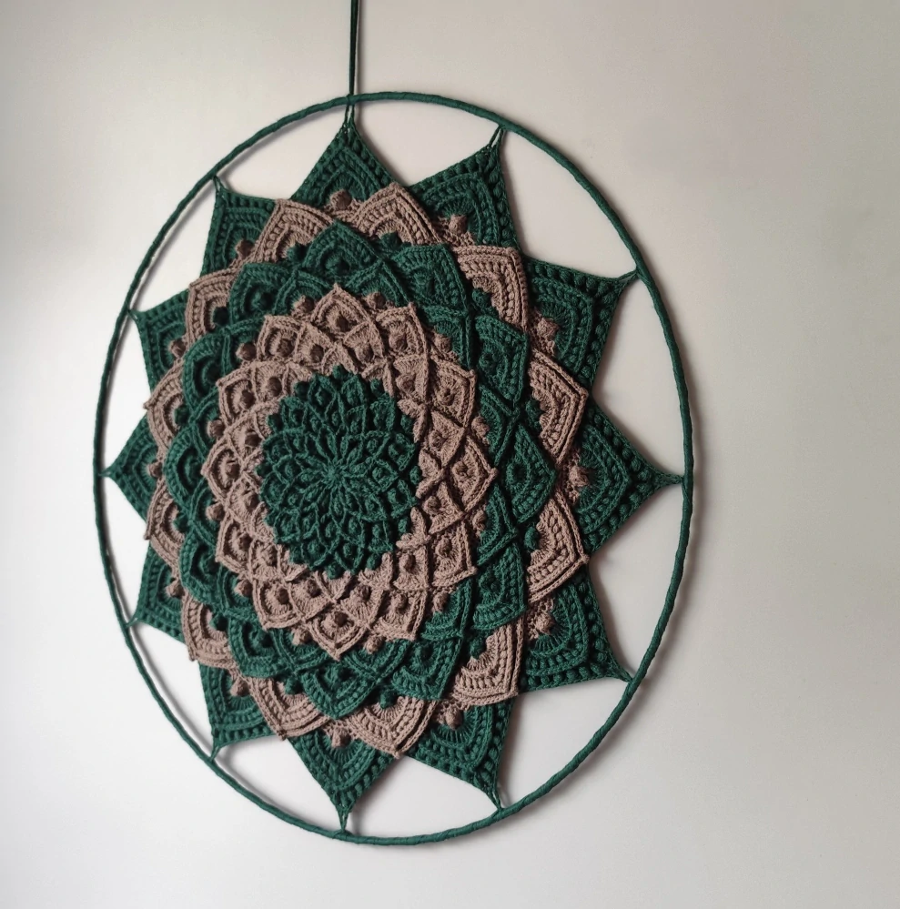 Háčkovaná Mandala - Lotosový květ 45 cm č.7