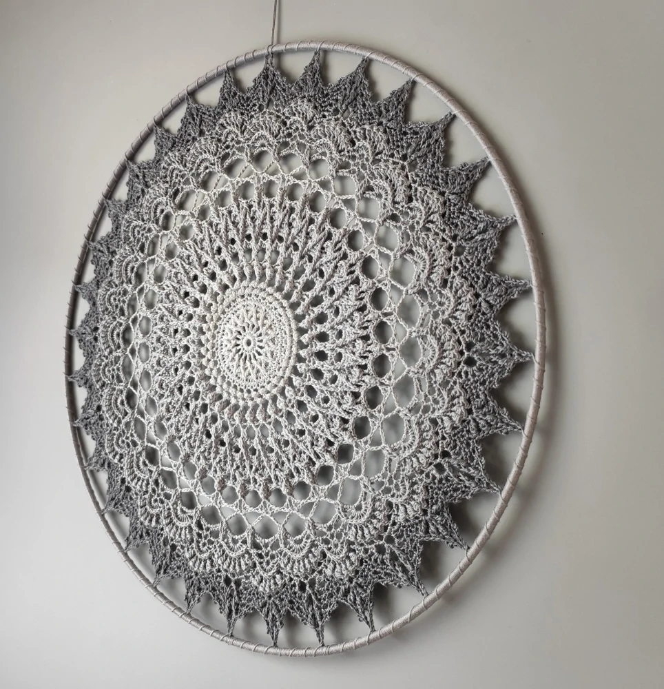 Mandala Šedá - průměr 45 cm