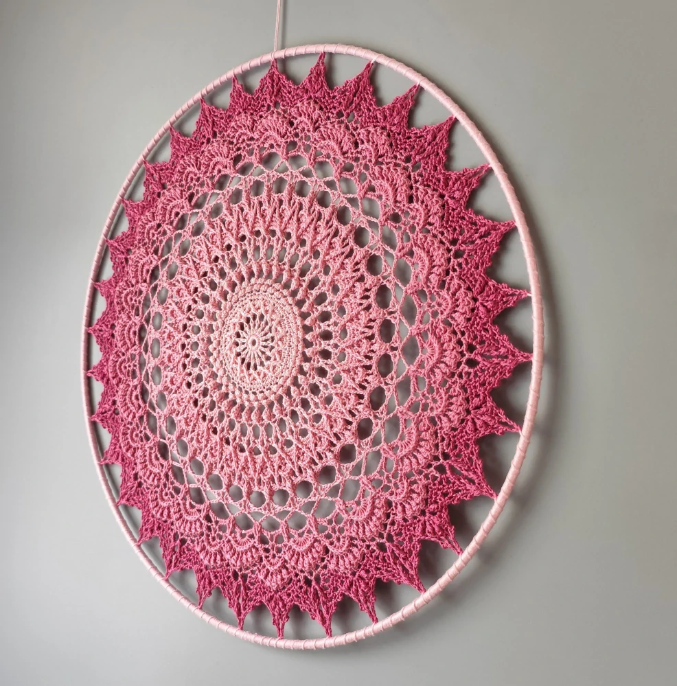 Mandala Růžová - průměr 45 cm