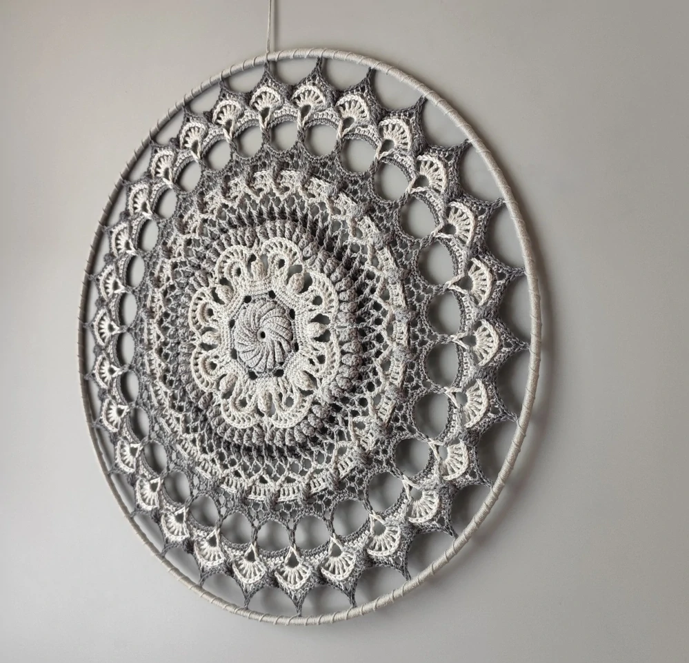 Mandala Šedá - průměr 40 cm