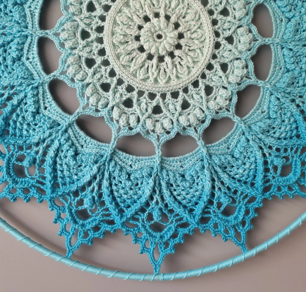 Mandala Modrá hvězda - průměr 45 cm