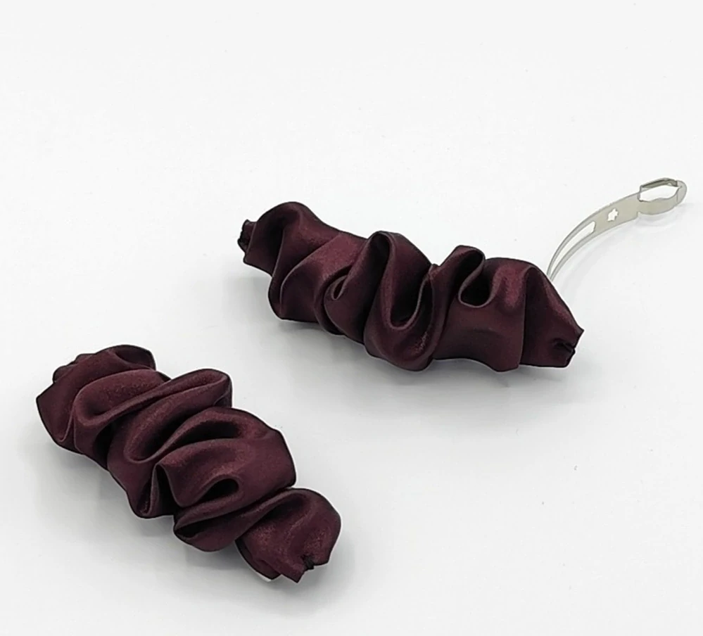 Spona do vlasů Scrunchie tmavě vínová