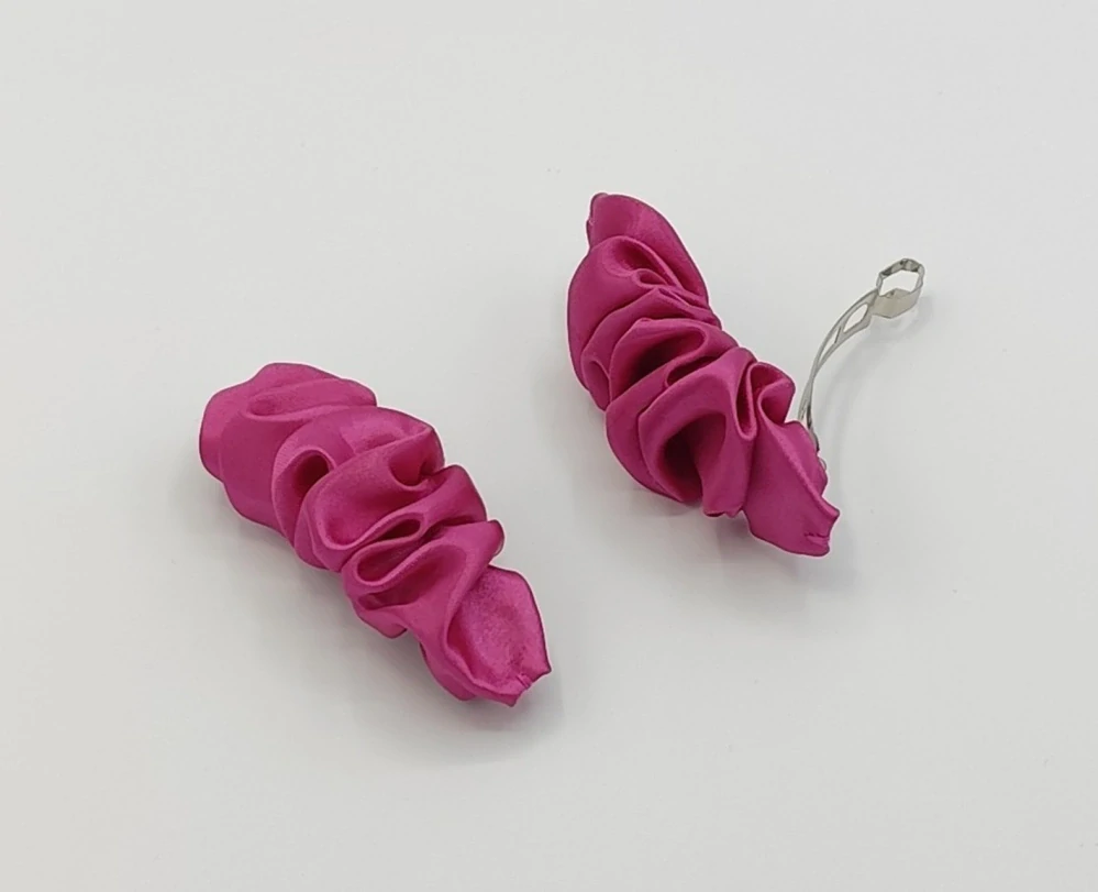 Spona do vlasů scrunchie fuchsiová 8 cm