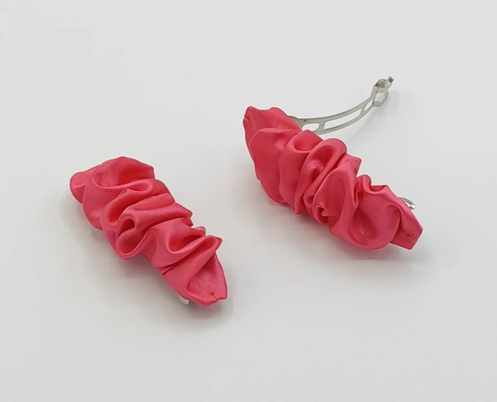 Spona do vlasů scrunchie pink 8 cm