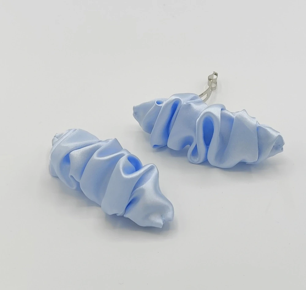 Spona do vlasů Scrunchie světle modrá