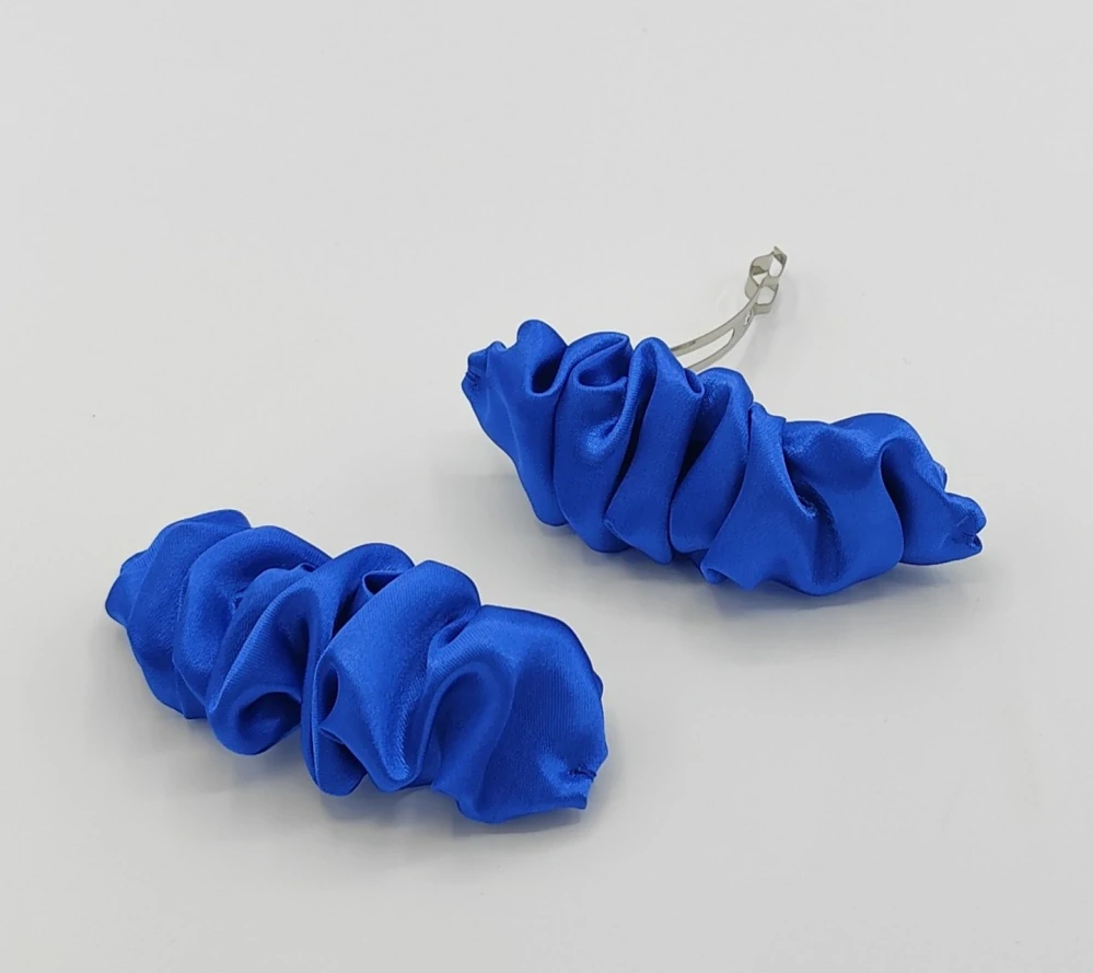 Spona do vlasů Scrunchie kobaltově modrá