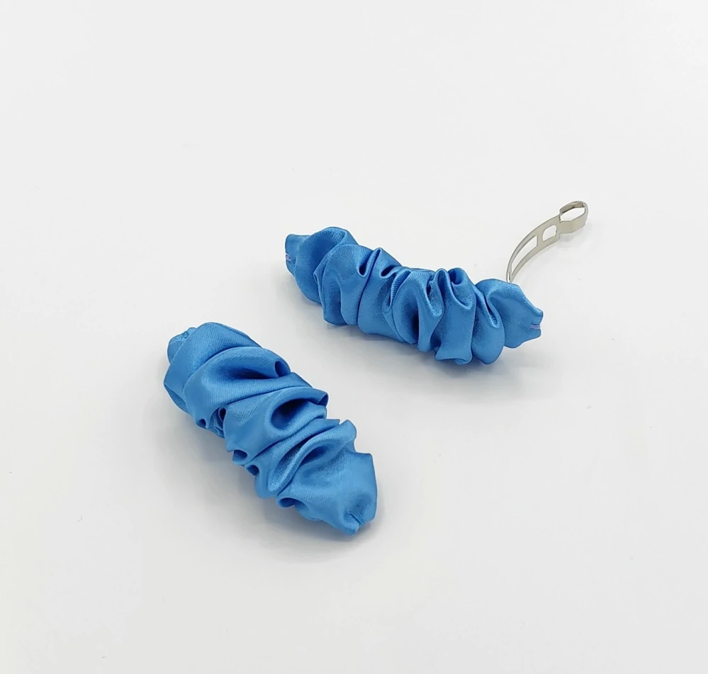 Spona do vlasů scrunchie tyrkysová 8 cm