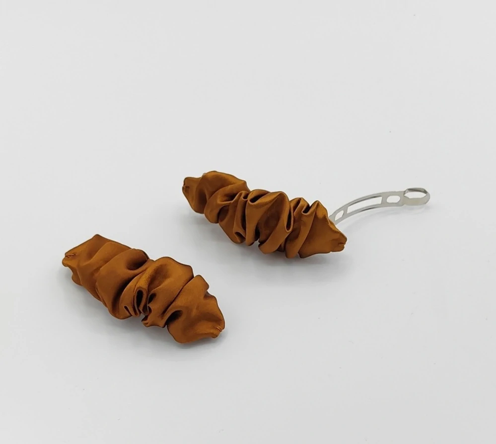 Spona do vlasů scrunchie bronzová 8 cm