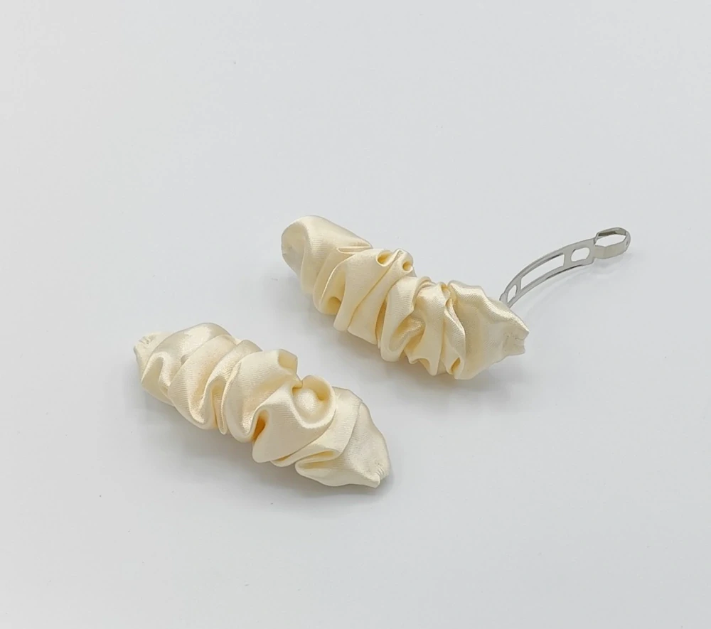 Spona do vlasů scrunchie champagne 8 cm