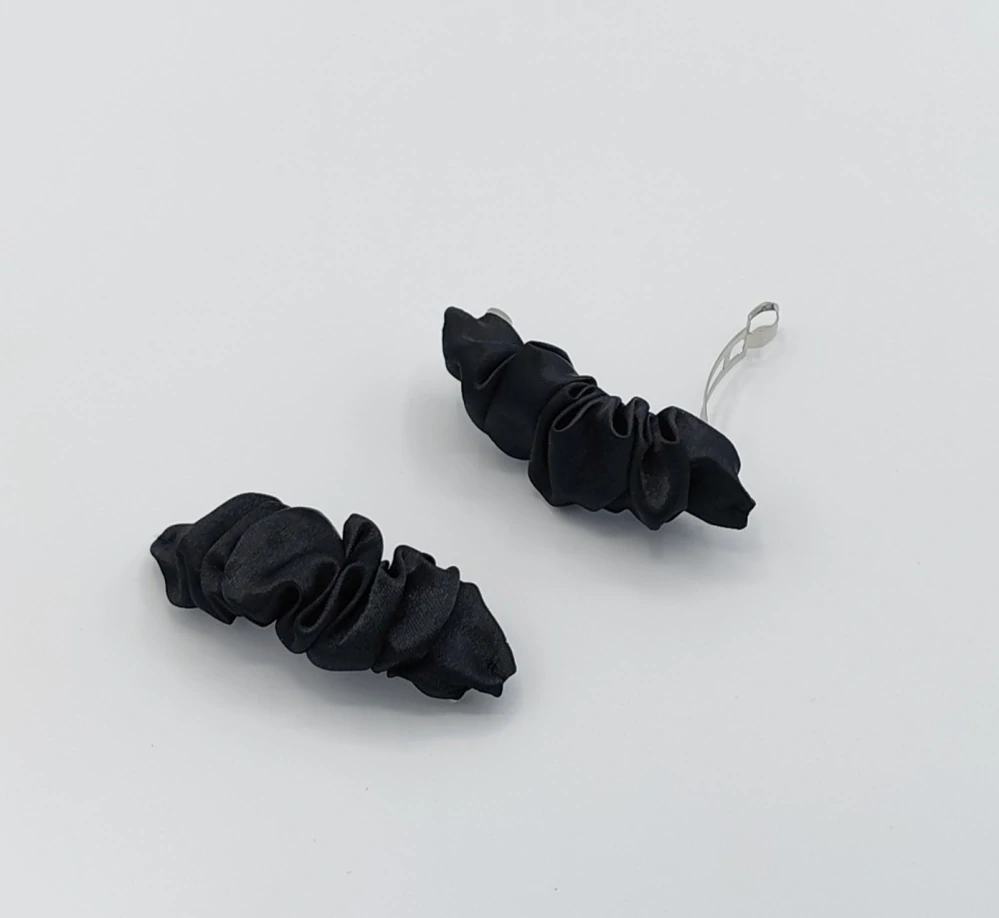 Spona do vlasů scrunchie černá 8 cm